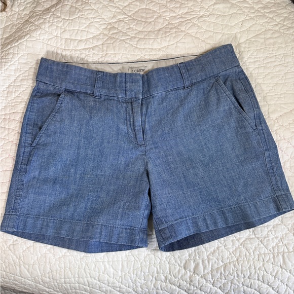 J. Crew Pants - J CREW | Blue chambray cotton shorts